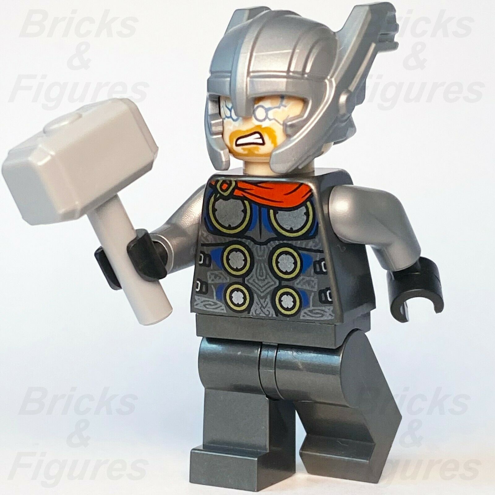 Marvel Super Heroes LEGO Thor with Helmet & Hammer Avengers Minifigure 76169 - Bricks & Figures