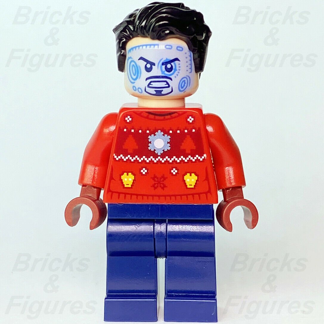 Marvel Super Heroes LEGO Tony Stark Christmas Sweater Avengers Minifigure 76196 - Bricks & Figures