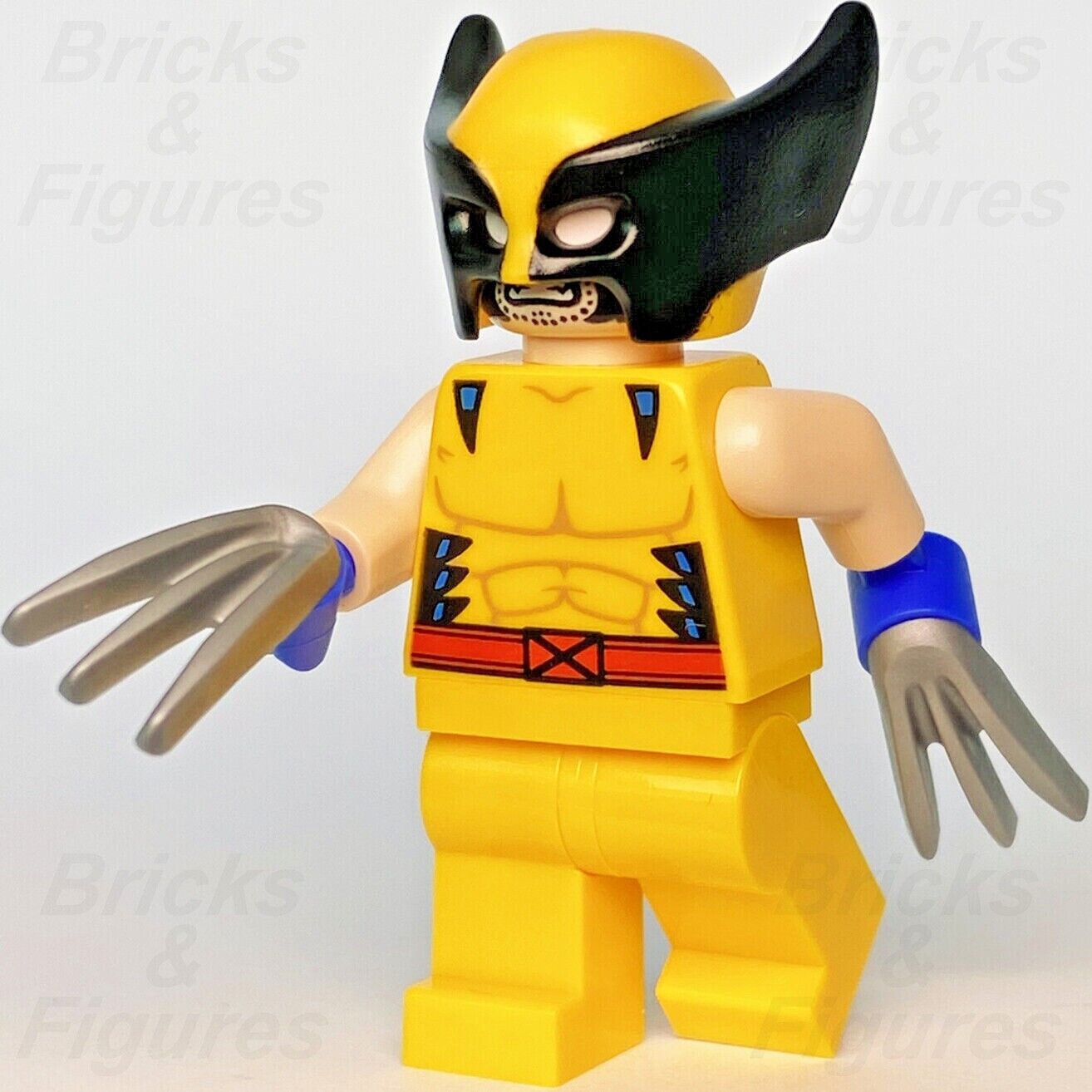 Marvel Super Heroes LEGO Wolverine Mask Logan X-Men Minifigure 76202 sh805 New - Bricks & Figures