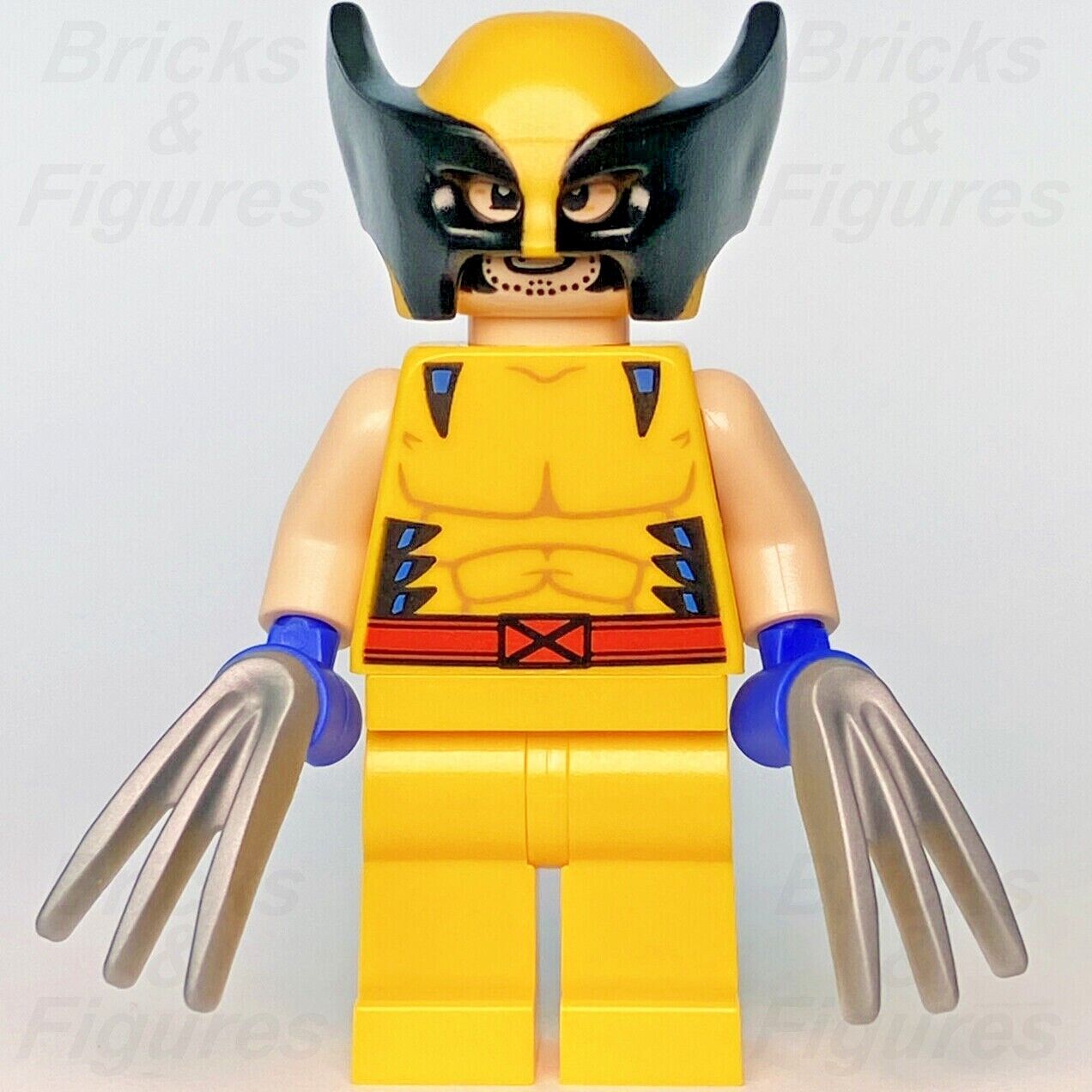 Marvel Super Heroes LEGO Wolverine Mask Logan X-Men Minifigure 76202 sh805 New - Bricks & Figures