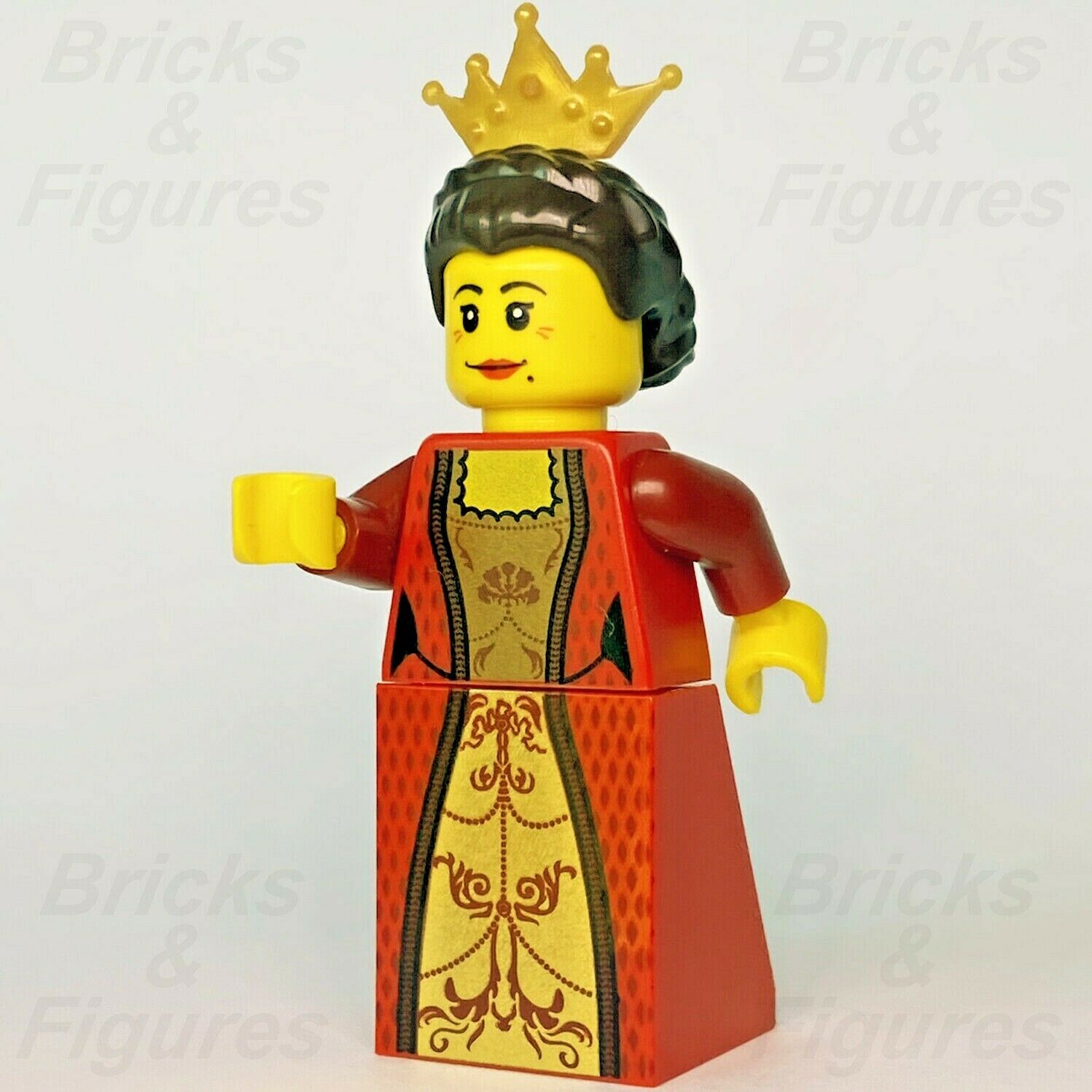 New Castle LEGO Lion Queen with Crown Kingdoms Minifigure 853373 10223 cas504 - Bricks & Figures