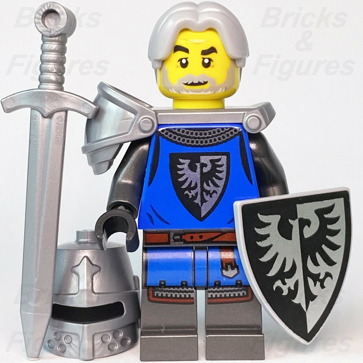 New Ideas LEGO Black Falcon Knight Male Minifigure with Sword & Shield 21325 - Bricks & Figures