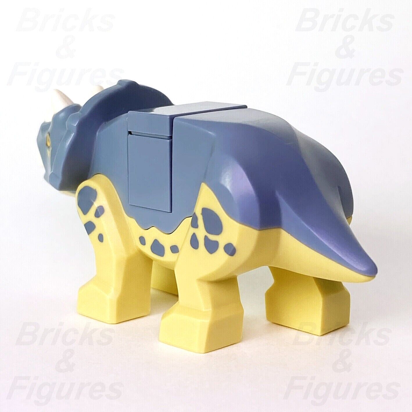 New Jurassic World LEGO Baby Triceratops Sand Blue Dinosaur Minifigure 76940 - Bricks & Figures