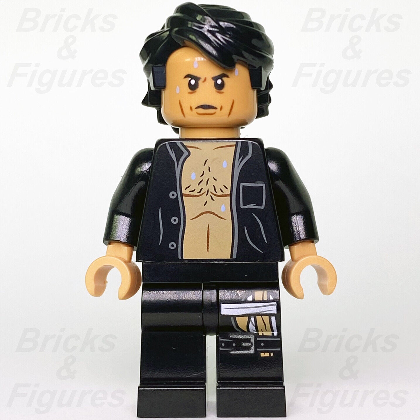 New Jurassic World LEGO Ian Malcolm Jurassic Park Hoody Minifigure 75936 jw059 - Bricks & Figures