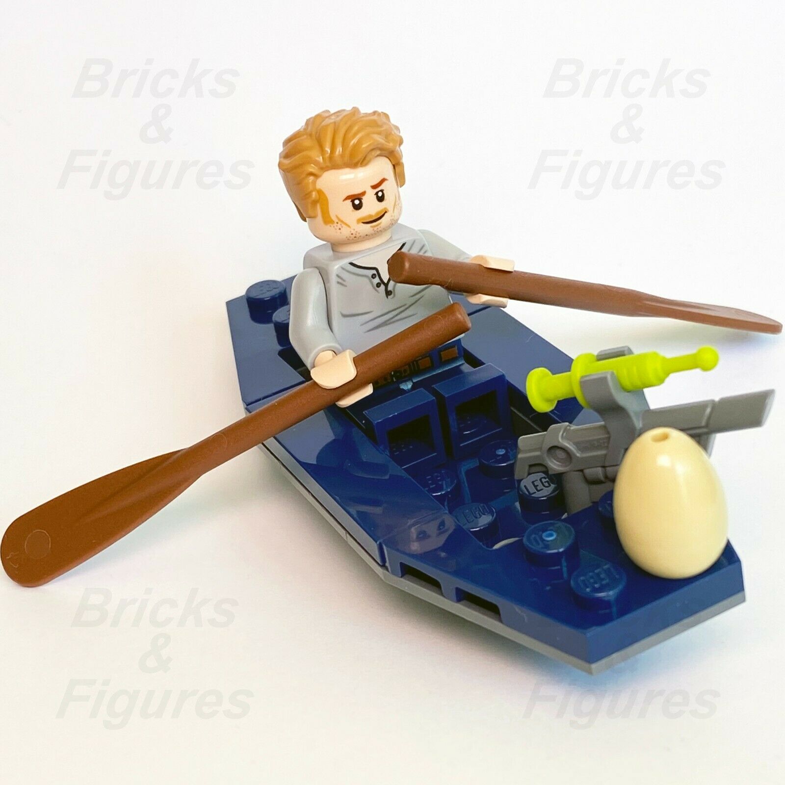 New Jurassic World LEGO Owen Grady with Kayak Foil Pack Set Minifigure 122007 - Bricks & Figures