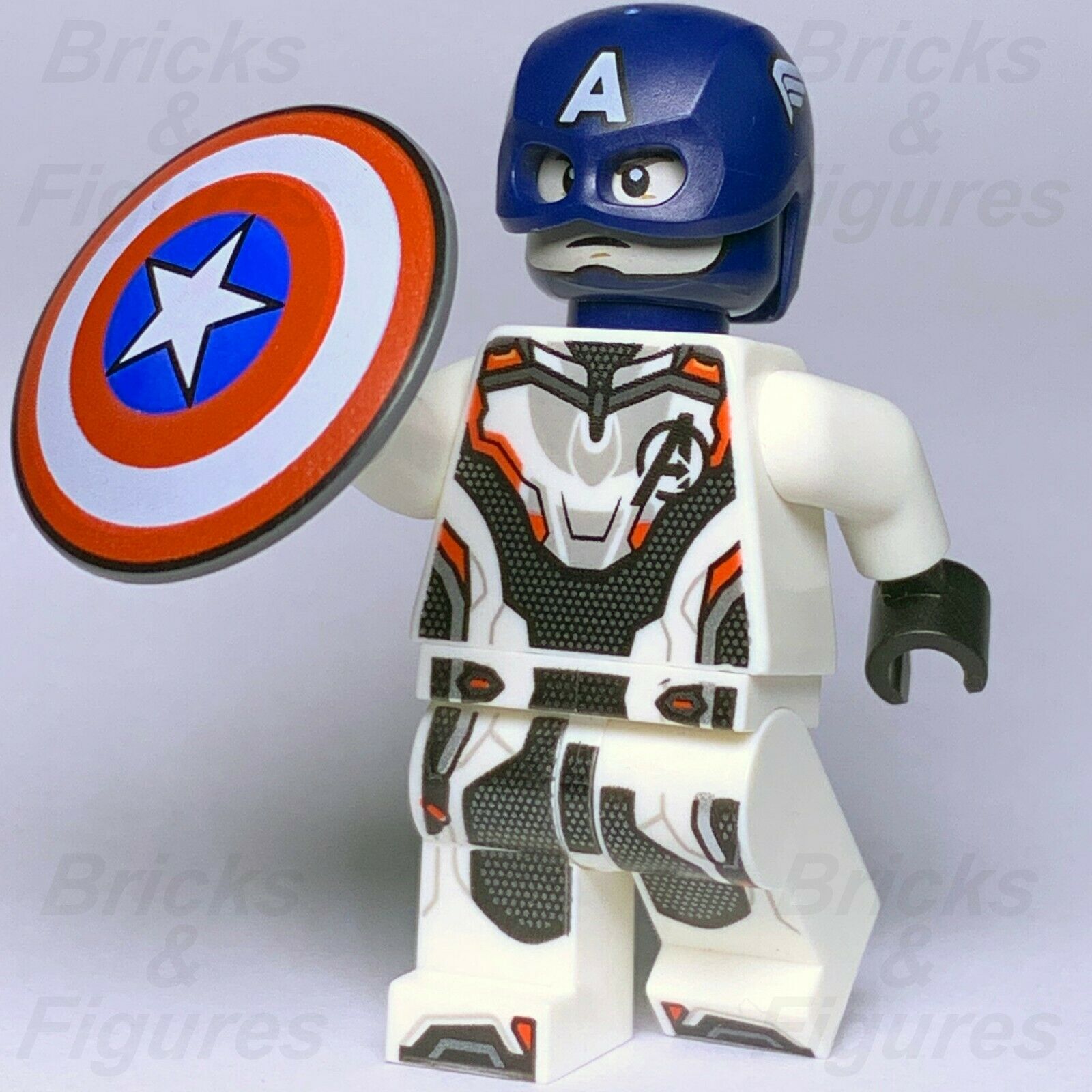 New Marvel Super Heroes LEGO Captain America Avengers Suit Minifigure 76123 - Bricks & Figures