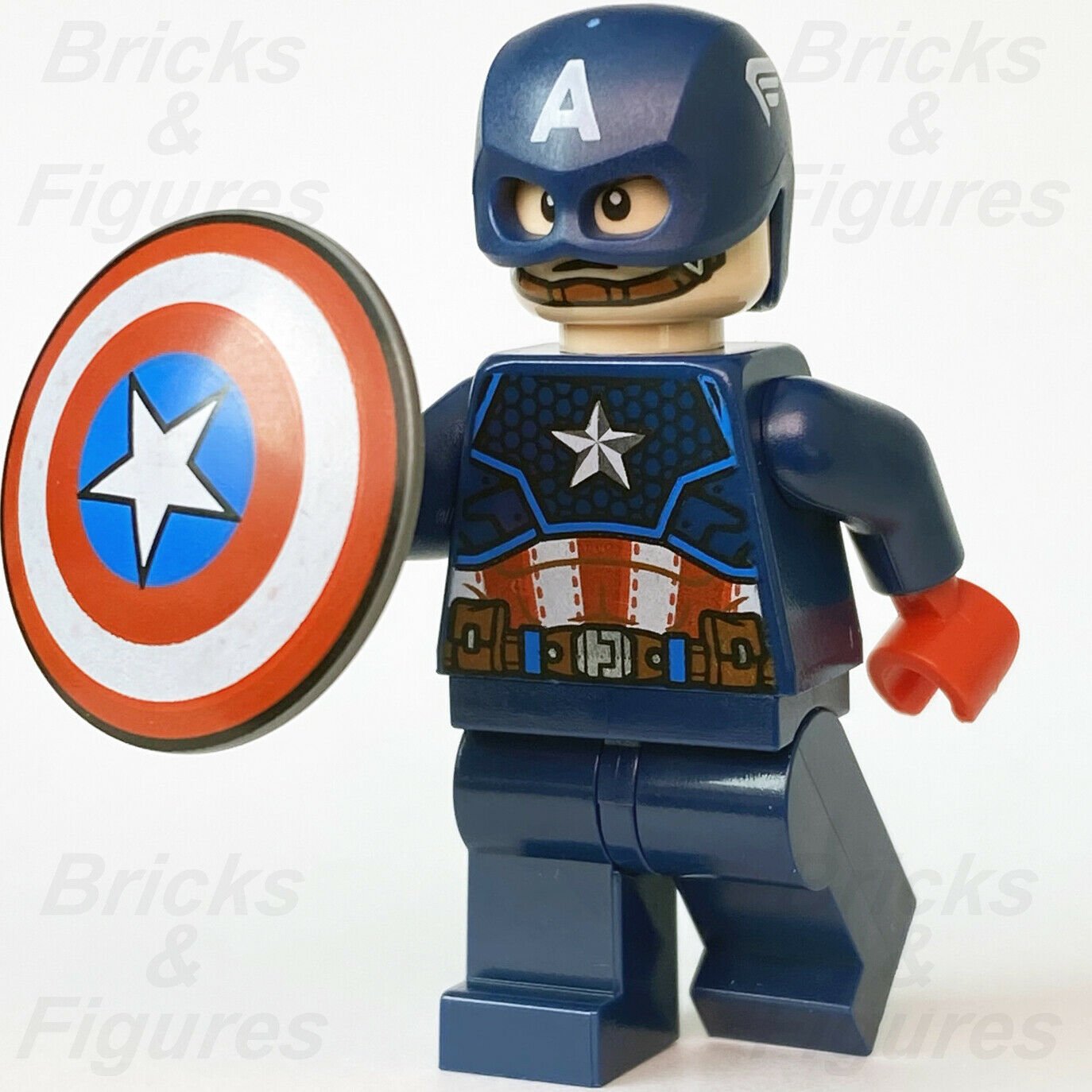 New Marvel Super Heroes LEGO Captain America Avengers Suit Minifigure 76168 - Bricks & Figures