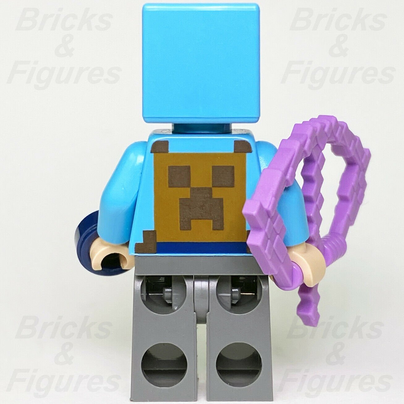 New Minecraft LEGO Dragon Slayer with Ender Pearl & Purple Bow Minifigure 21151 - Bricks & Figures