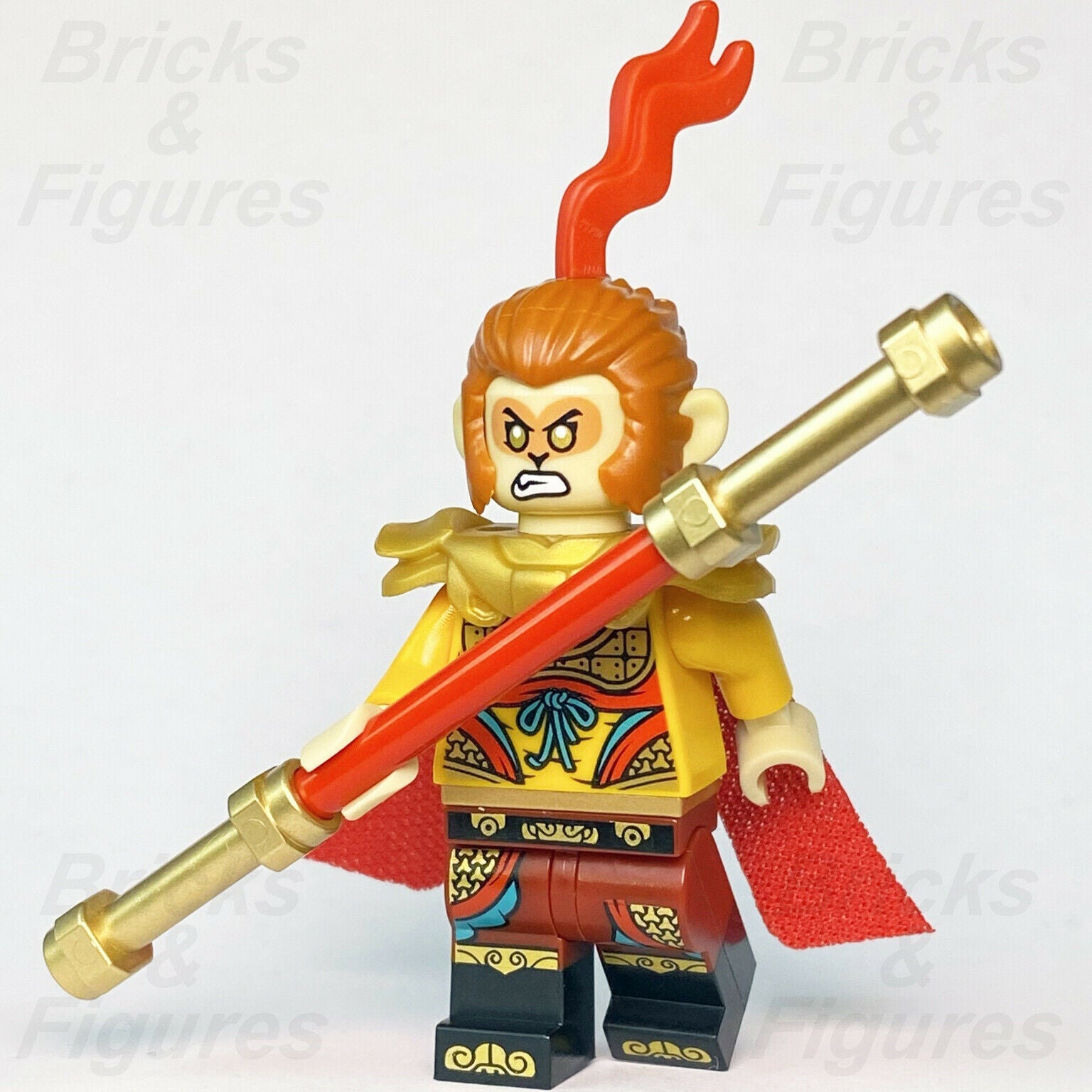 New Monkie Kid LEGO Monkie King with Staff Sun Wukong Hero Minifigure 80012 - Bricks & Figures