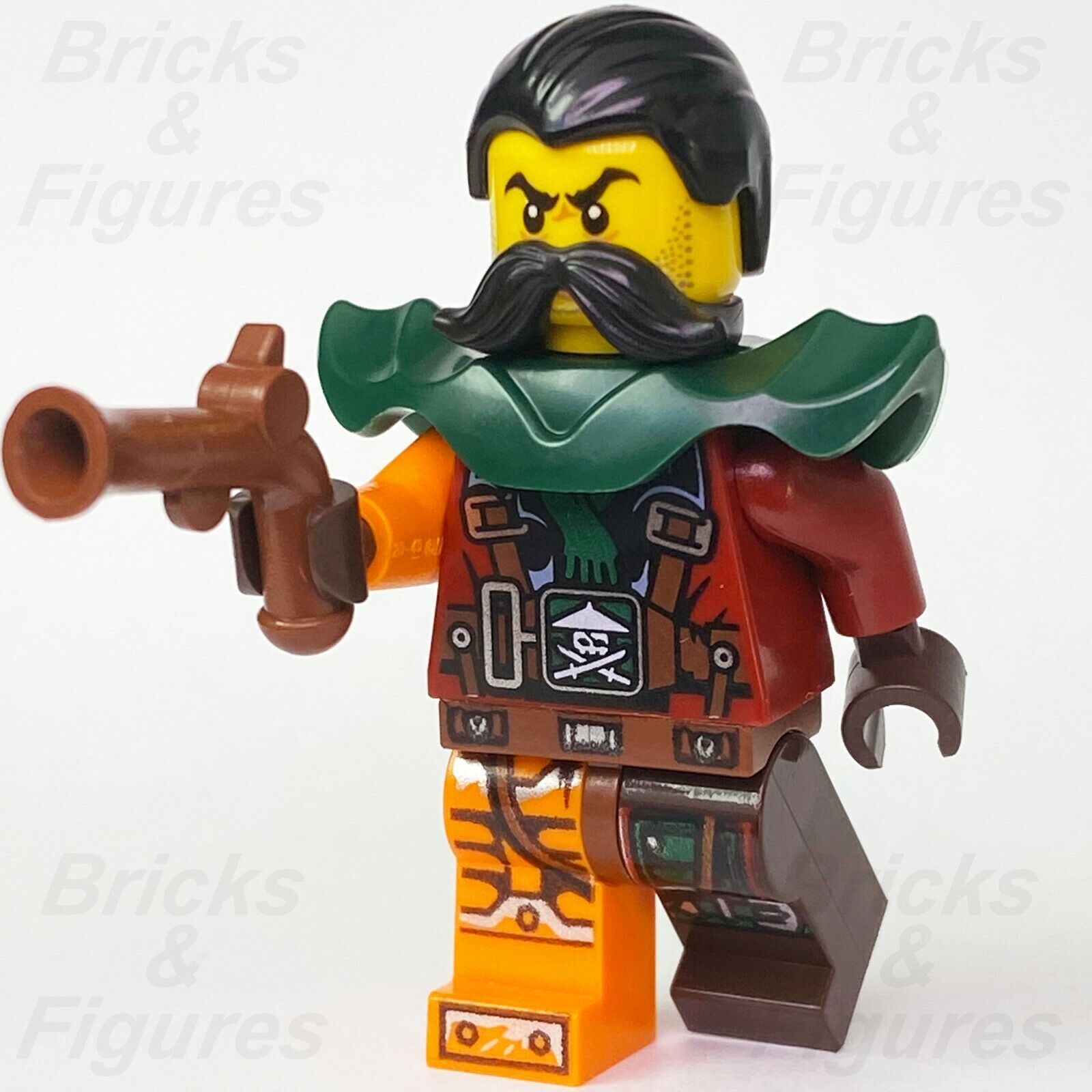 New Ninjago LEGO Flintlocke with Gun Sky Pirate Skybound Minifigure 70594 - Bricks & Figures