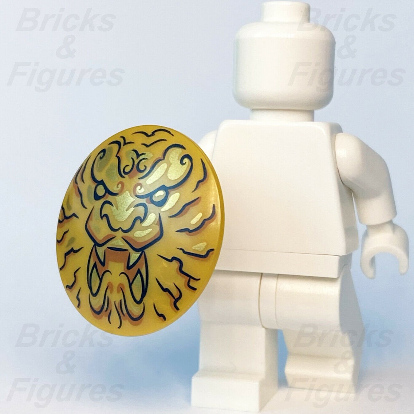 New Ninjago LEGO Gold Lion Head Shield Master of the Mountain Part 71720 71721 - Bricks & Figures