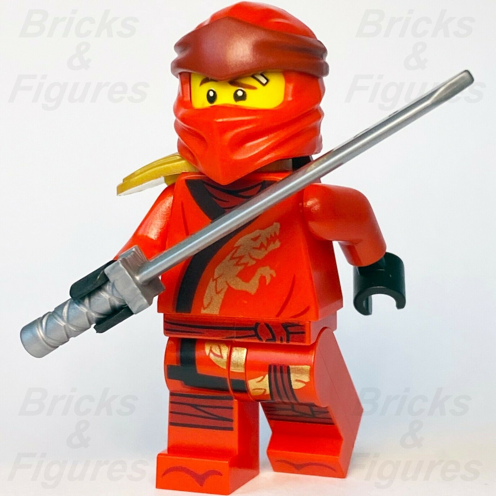New Ninjago LEGO Kai with Sword Scabbard Legacy Red Ninja Minifigure 71705 - Bricks & Figures
