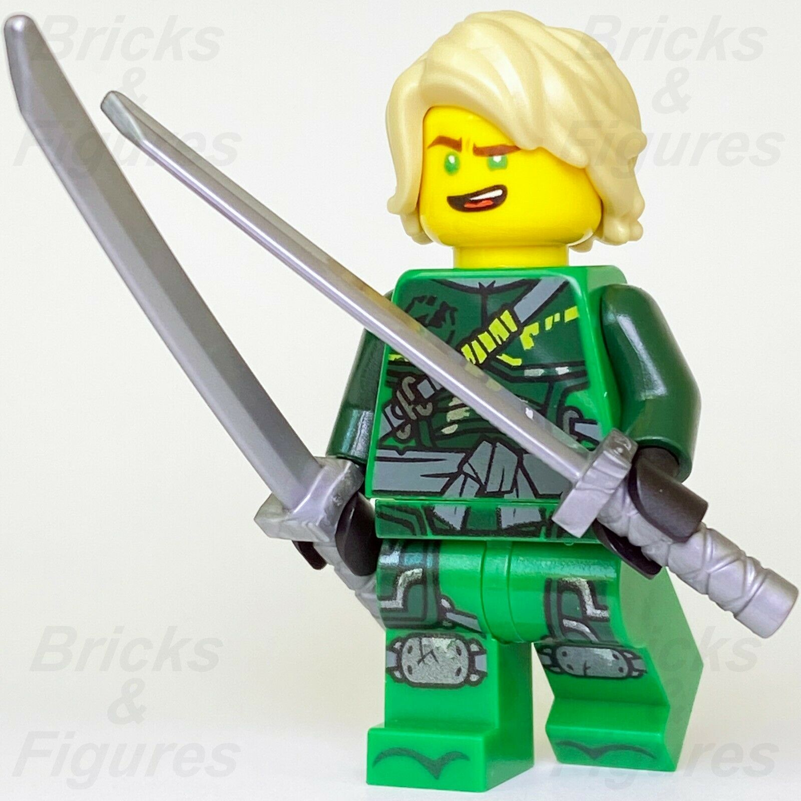 New Ninjago LEGO Lloyd Garmadon Hunted Green Ninja Minifigure 70651 Genuine - Bricks & Figures