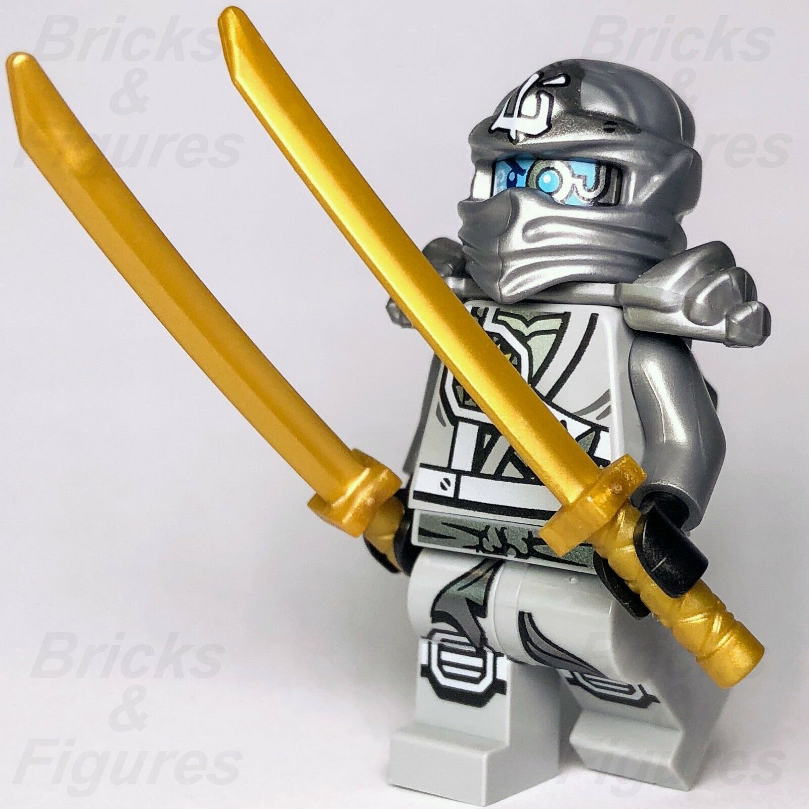 New Ninjago LEGO Ninja Zane A Master of Ice Minifigure 71217 70748 Genuine - Bricks & Figures