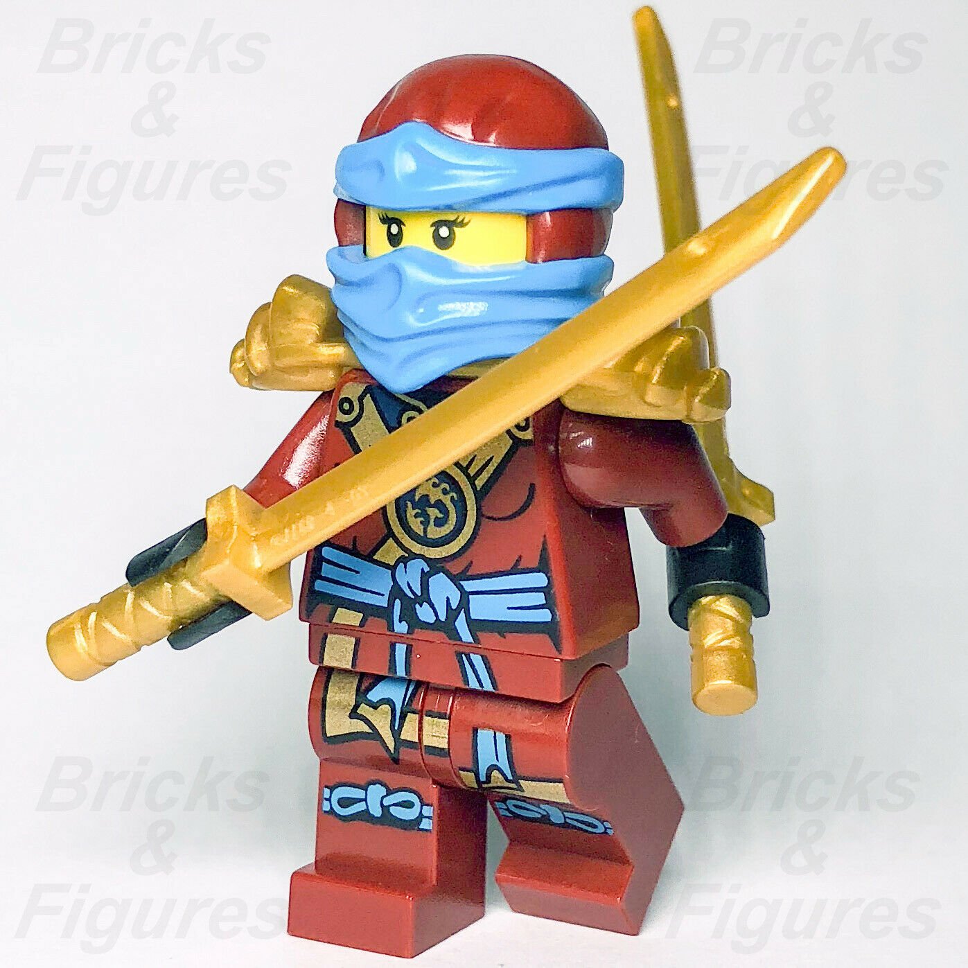 New Ninjago LEGO Nya with Armor Water Ninja Possession Minifigure 70738 70751 - Bricks & Figures