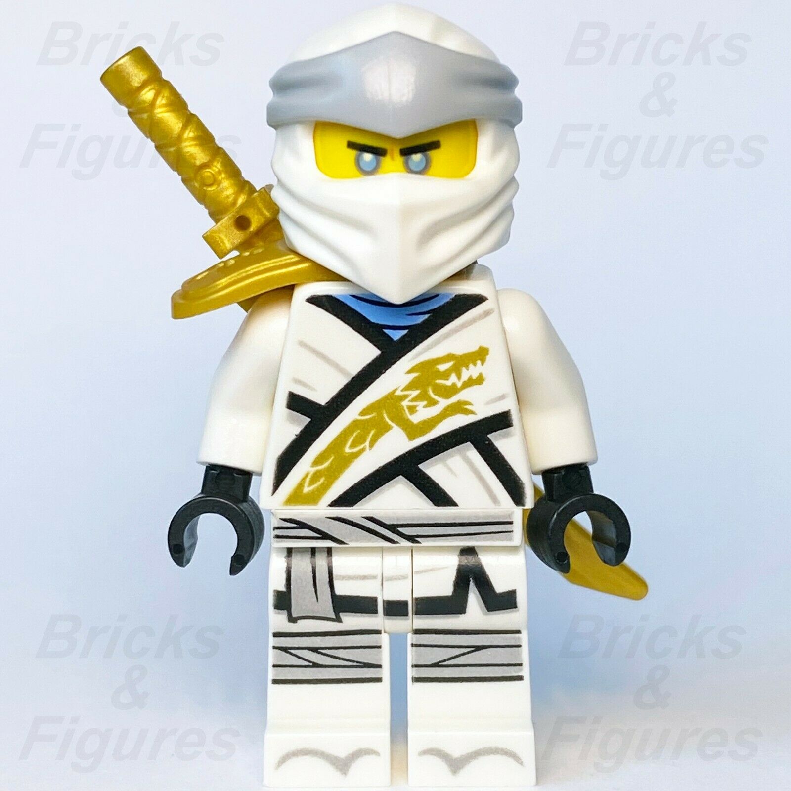 New Ninjago LEGO Zane with Sword Scabbard Legacy White Ninja Minifigure 71705 - Bricks & Figures
