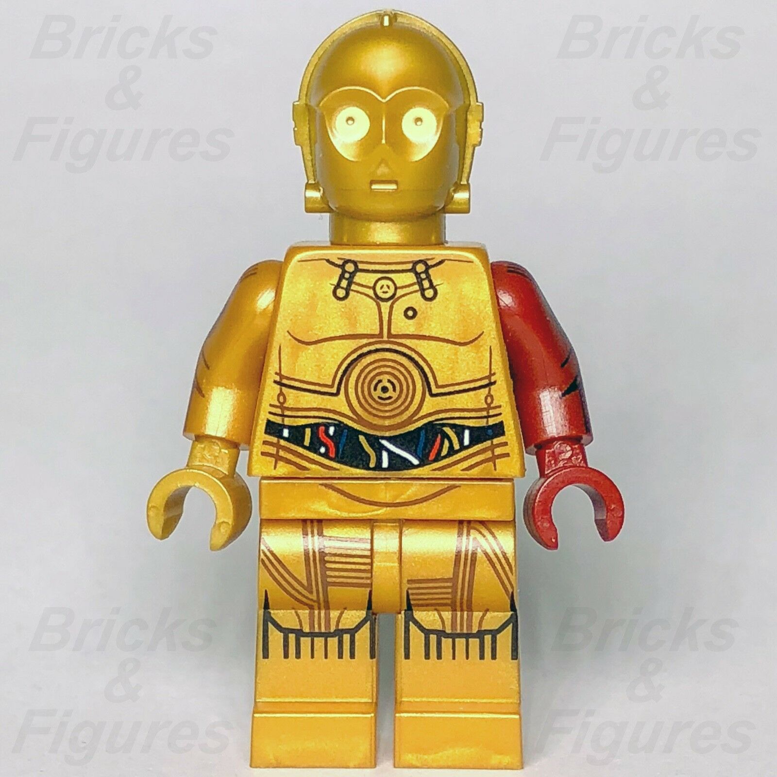 New Star Wars LEGO C-3PO Protocol Droid Dark Red Arm Minifigure 5002948 - Bricks & Figures