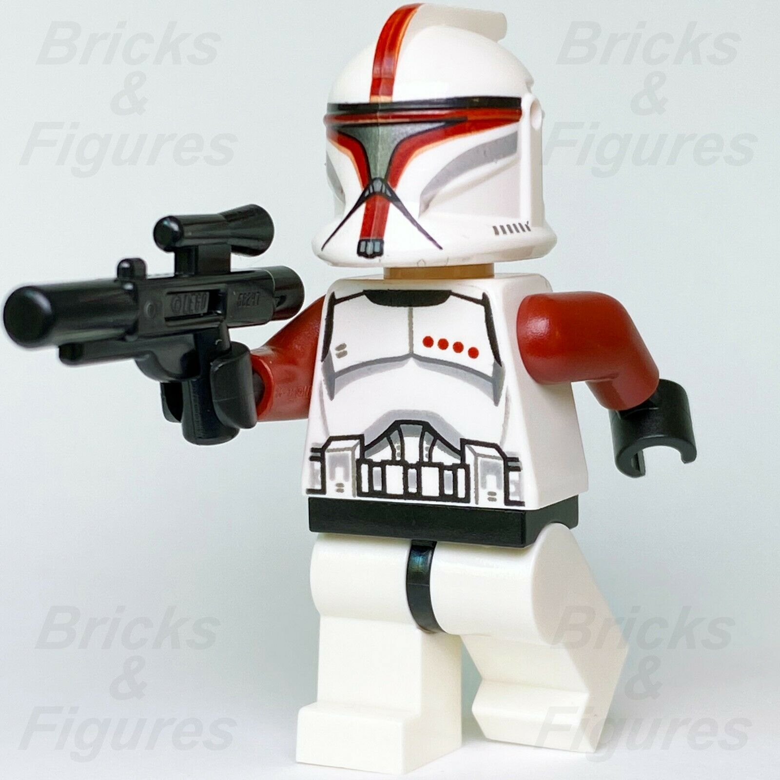 New Star Wars LEGO Clone Trooper Captain Red Phase 1 Minifigure 75021 Genuine - Bricks & Figures