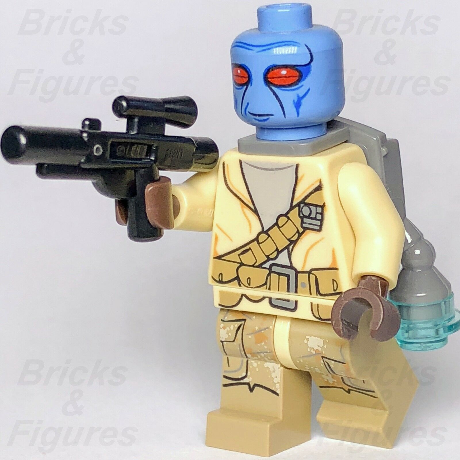 New Star Wars LEGO Duros Rebel Jetpack Trooper Battlefront Minifigure 75133 - Bricks & Figures