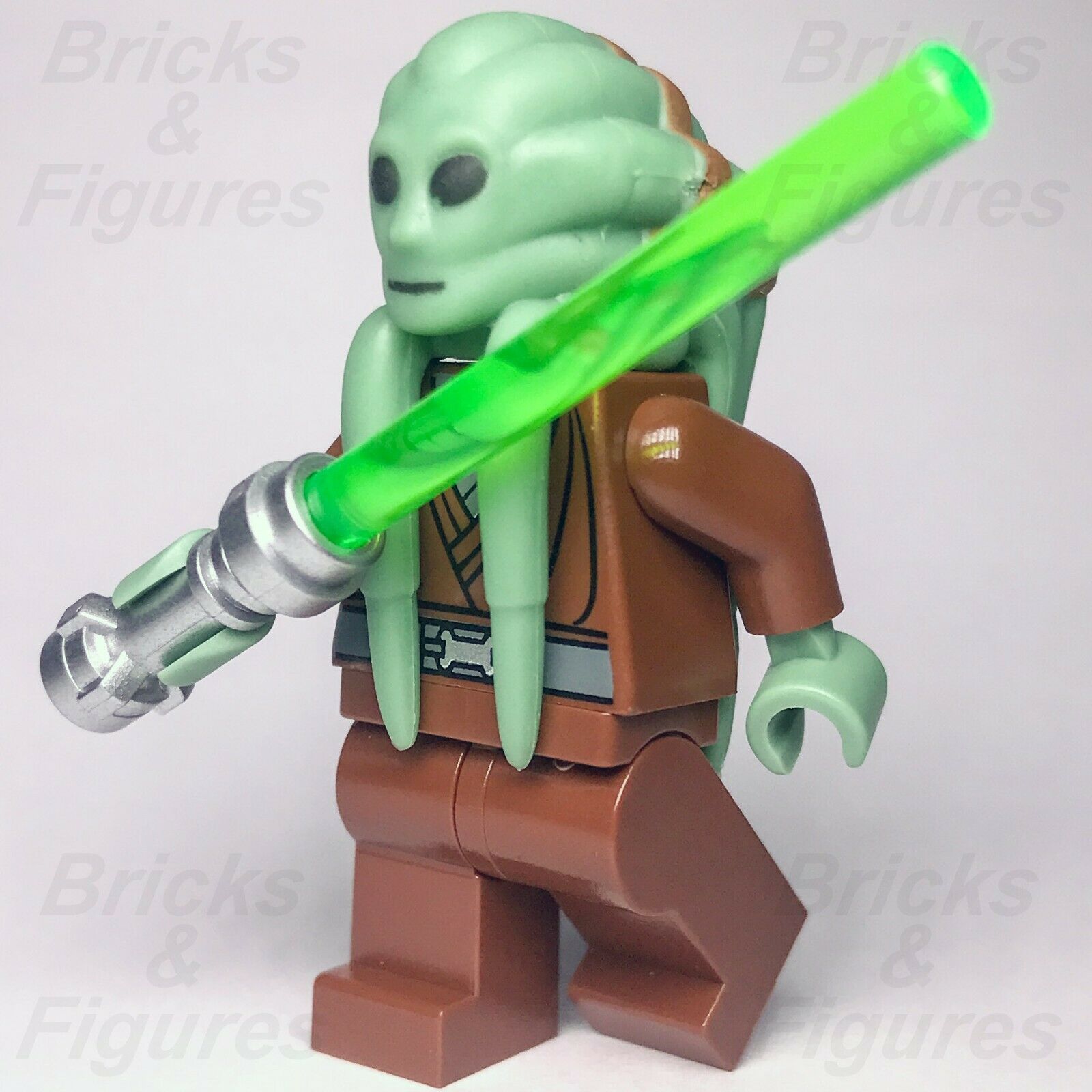 New Star Wars LEGO Kit Fisto Jedi Knight Master Minifigure 8088 7661 9526 - Bricks & Figures