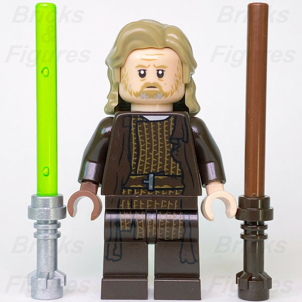 New Star Wars LEGO Luke Skywalker Old Jedi Master Dark Brown Robe