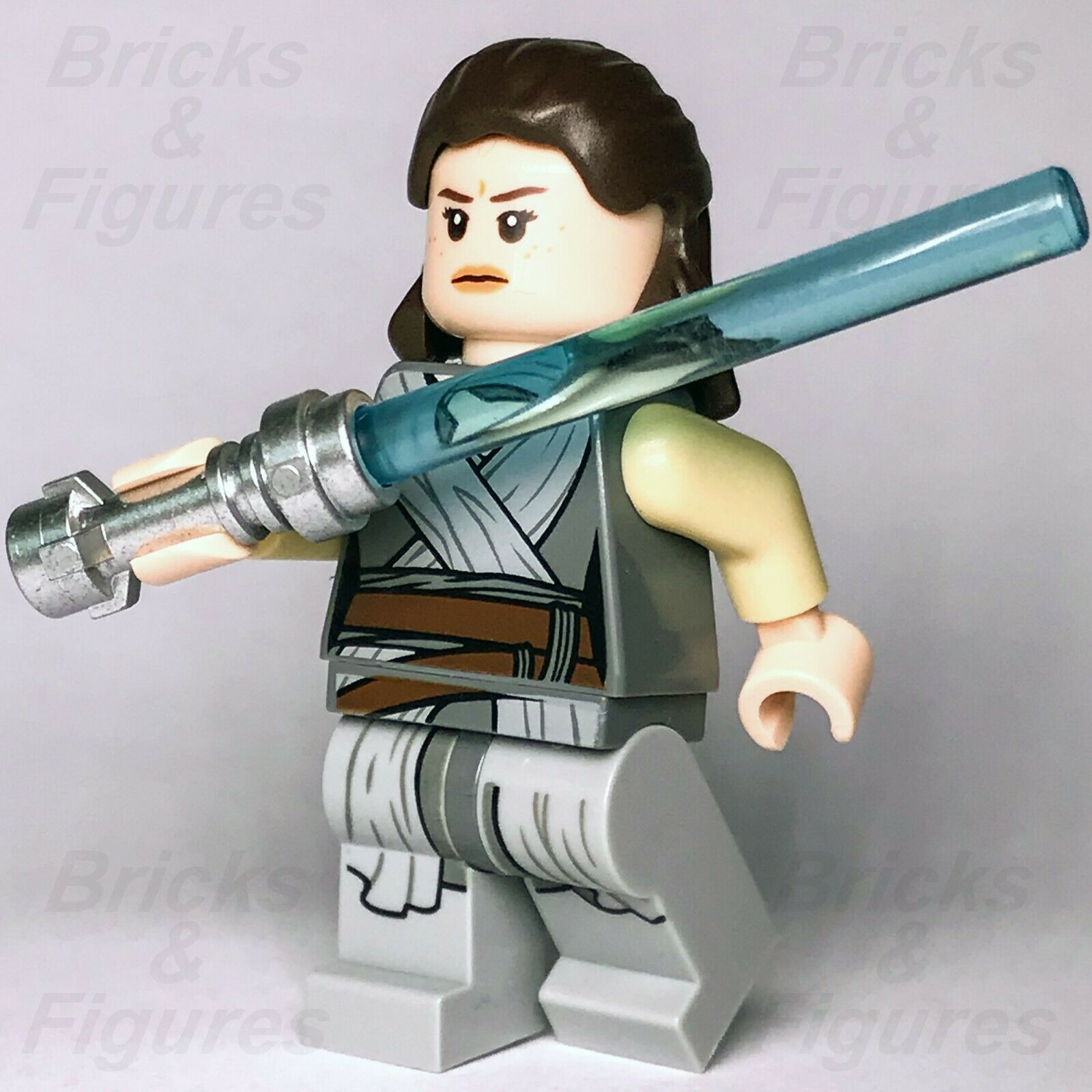 New Star Wars LEGO Rey Grey Robe The Last Jedi Padawan Minifigure 75189 75216 - Bricks & Figures