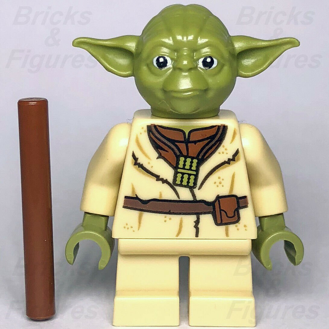 New Star Wars LEGO Yoda Exiled on Dagobah Grand Jedi Master Minifigure 75208 - Bricks & Figures