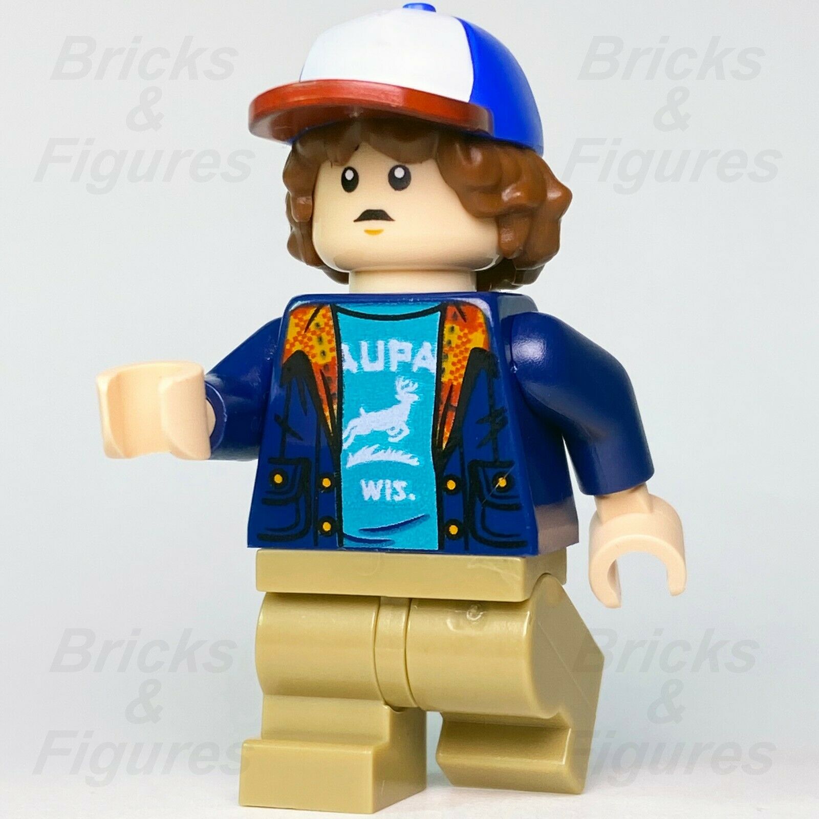 New Stranger Things LEGO Dustin Henderson Netflix TV Series Minifigure 75810 - Bricks & Figures