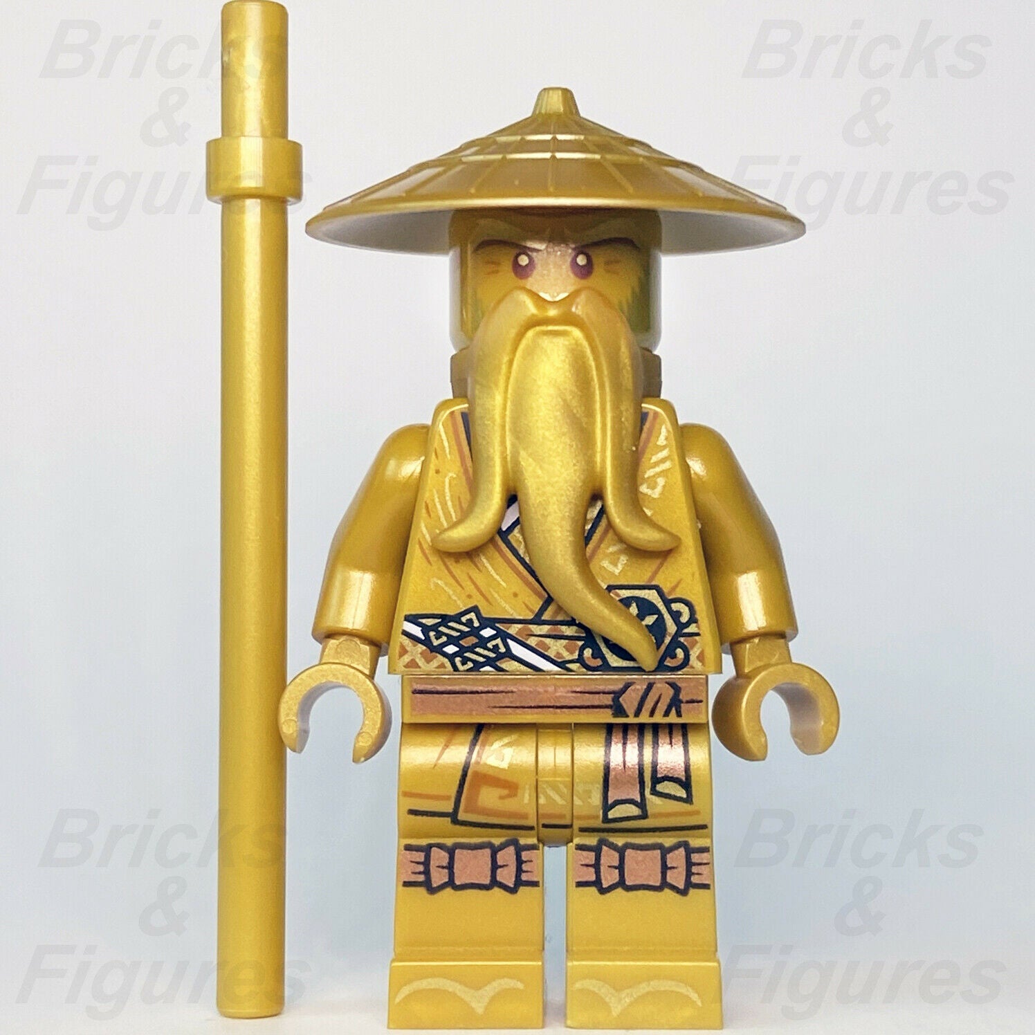 Ninjago LEGO Master Sensei Wu Gold Robe Legacy Golden Minifigure 71741 Rare - Bricks & Figures