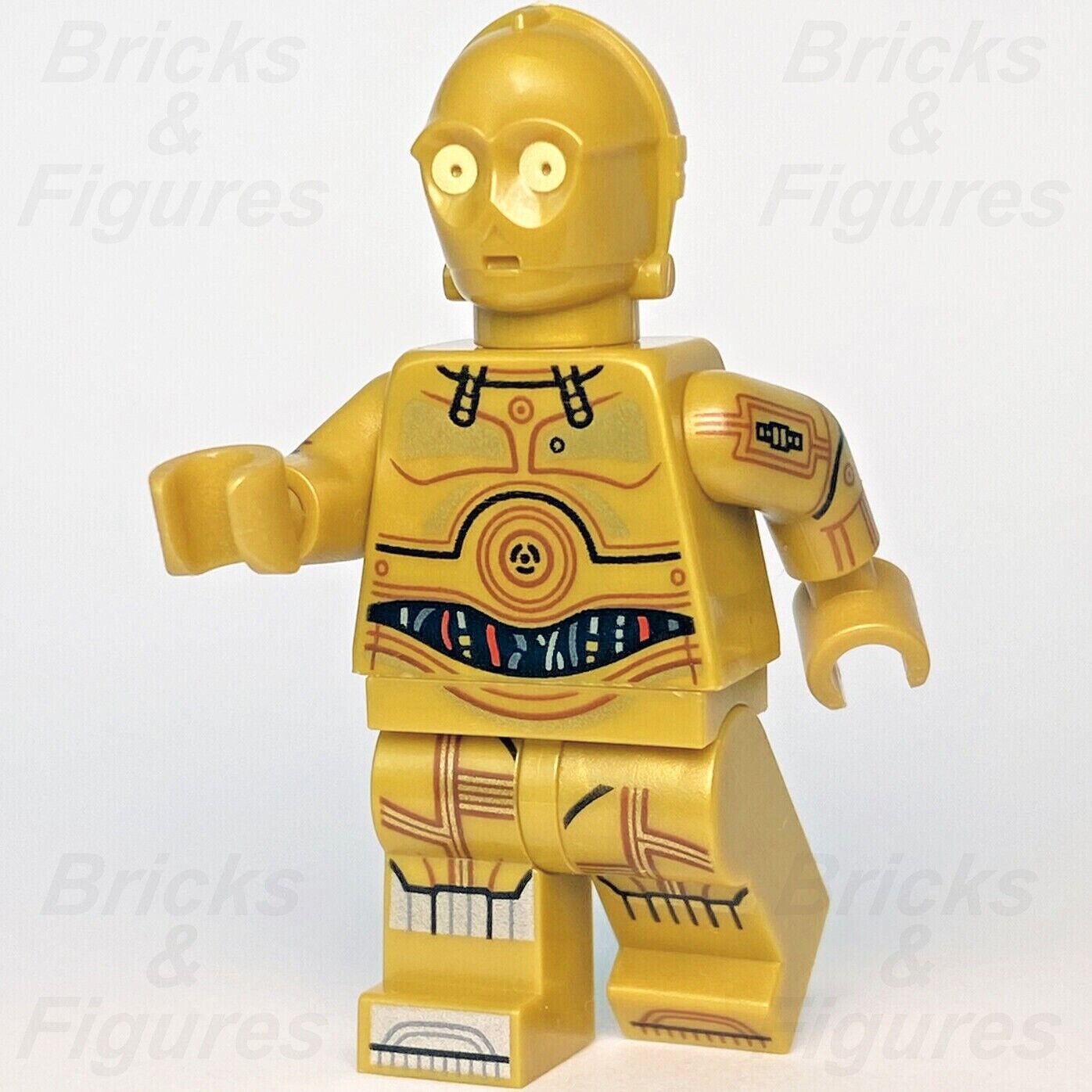 Star Wars LEGO C-3PO Protocol Droid Printed Arms Minifigure 75339 sw1201 New - Bricks & Figures