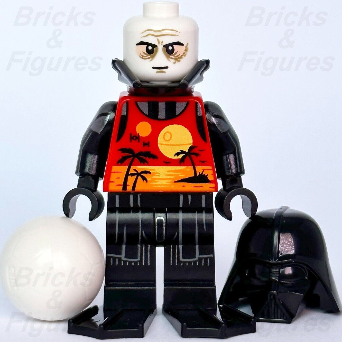 Star Wars LEGO Darth Vader Summer Outfit Minifigure w/ Soccer Ball 75340 sw1239 - Bricks & Figures