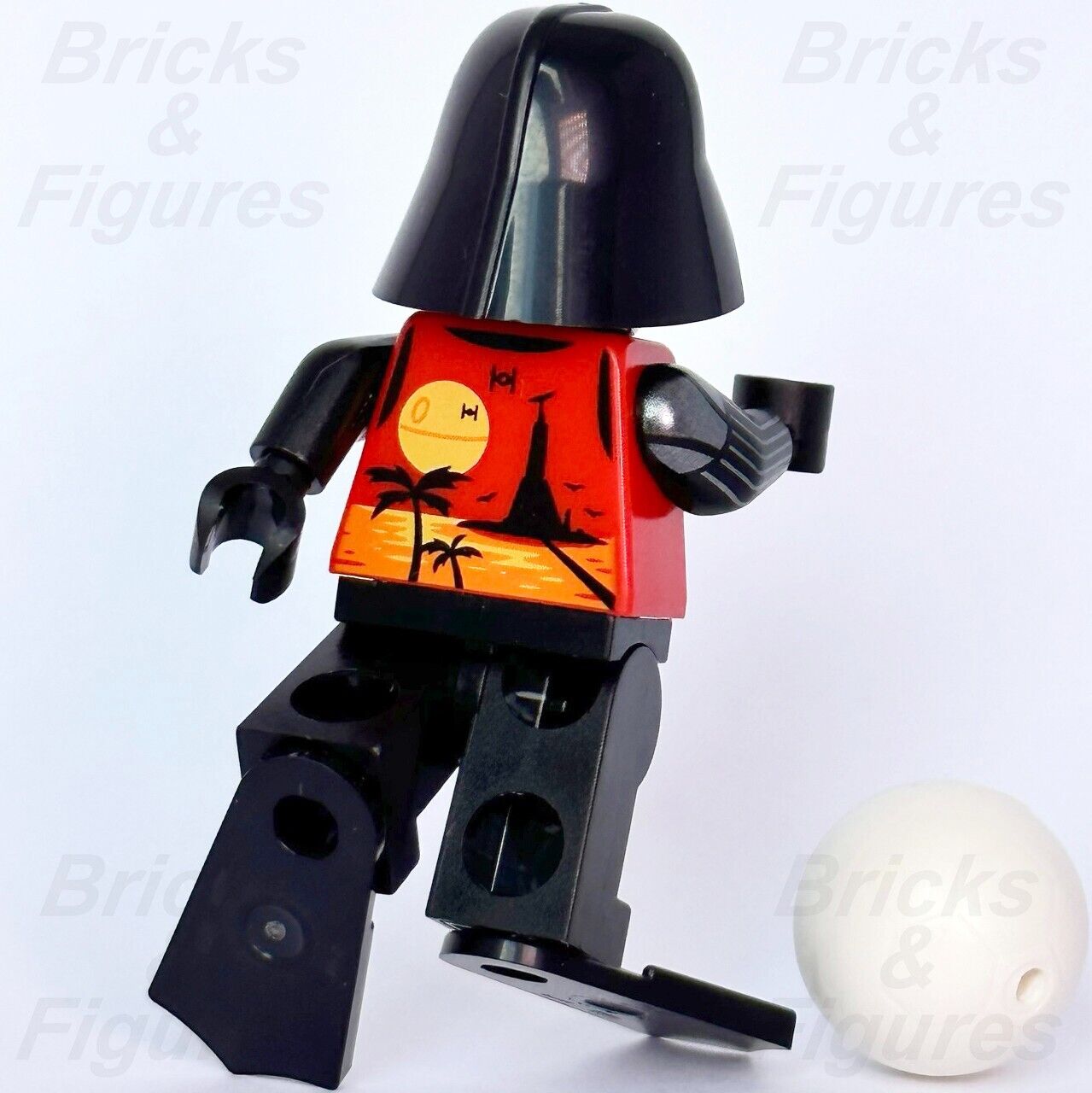Star Wars LEGO Darth Vader Summer Outfit Minifigure w/ Soccer Ball 75340 sw1239 - Bricks & Figures