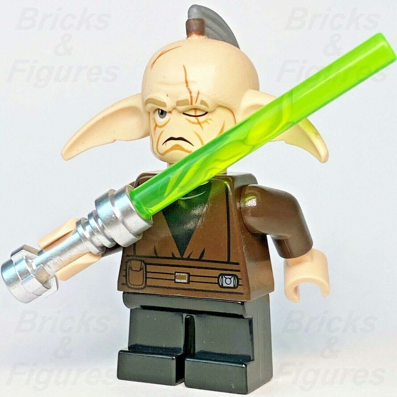 Star Wars LEGO Even Piell Jedi Master The Clone Wars Minifigure 9498 sw0392 - Bricks & Figures
