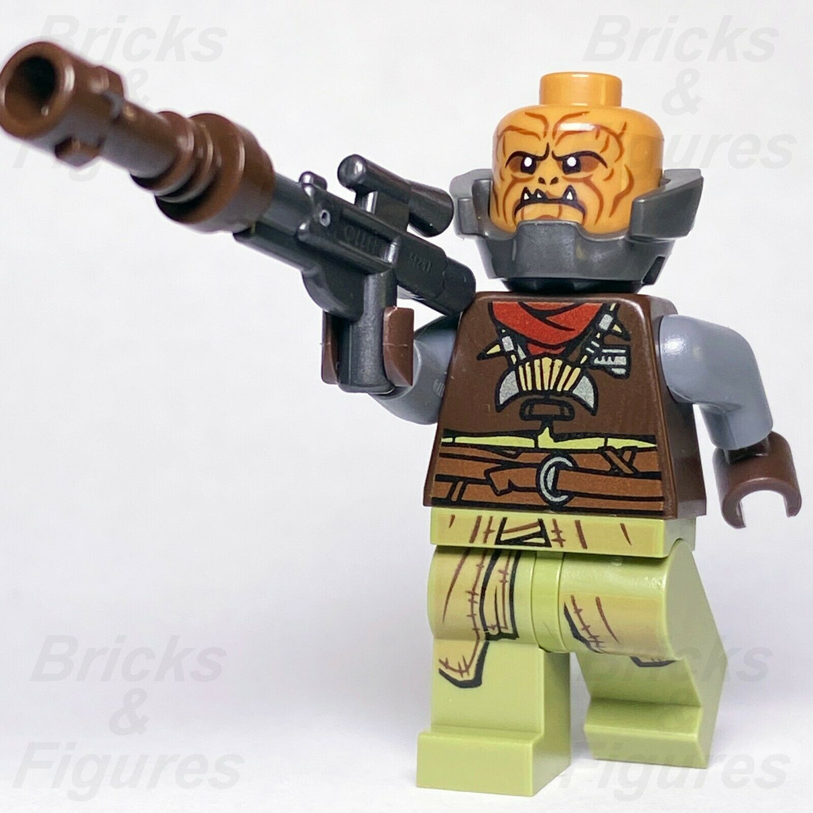 Star Wars LEGO Klatooinian Raider with Neck Armor The Mandalorian Minifig 75254 - Bricks & Figures