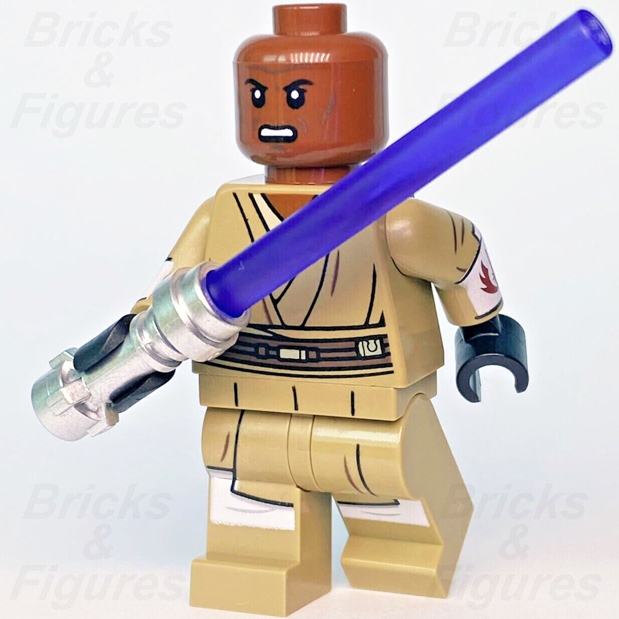 Star Wars LEGO Mace Windu Jedi Master The Clone Wars General Minifigure 75342 - Bricks & Figures