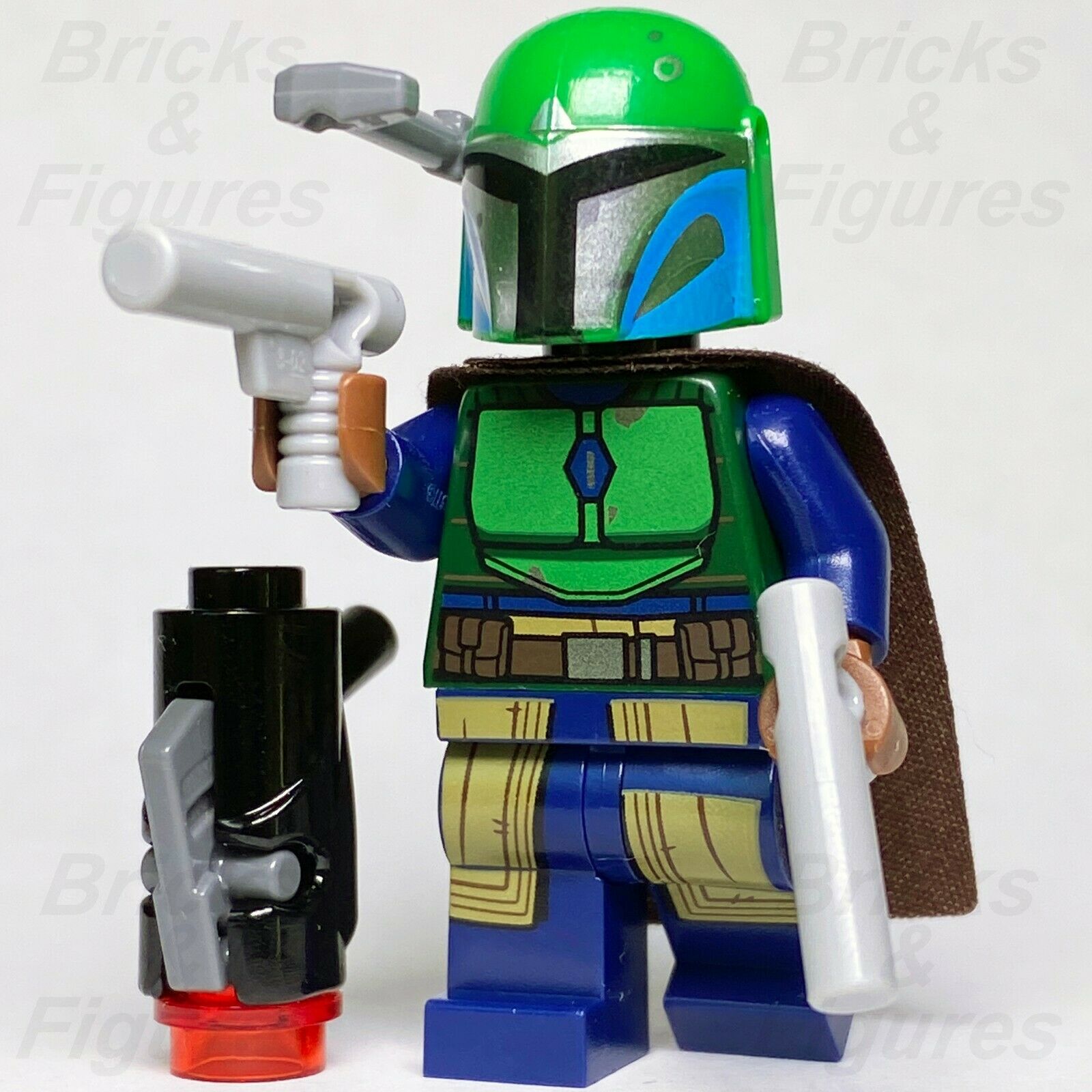 Star Wars LEGO Mandalorian Female Tribe Warrior Green Minifigure 75267 Genuine - Bricks & Figures