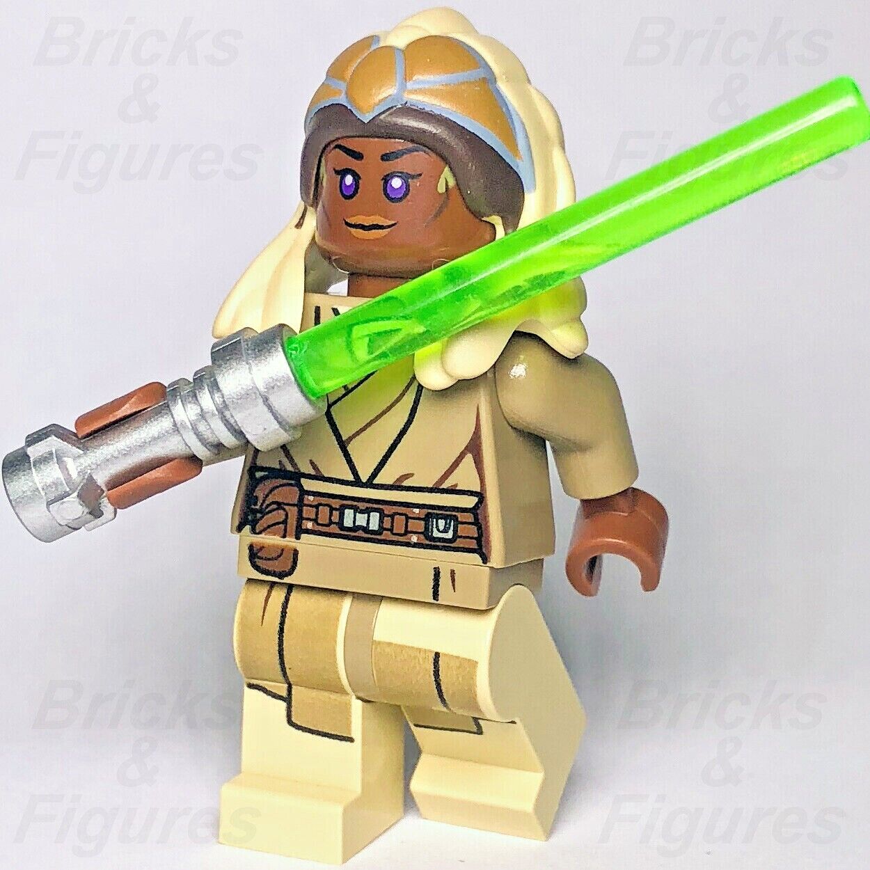 Star Wars LEGO Stass Allie Jedi Master Minifigure with Lightsaber 75016 sw0469 - Bricks & Figures