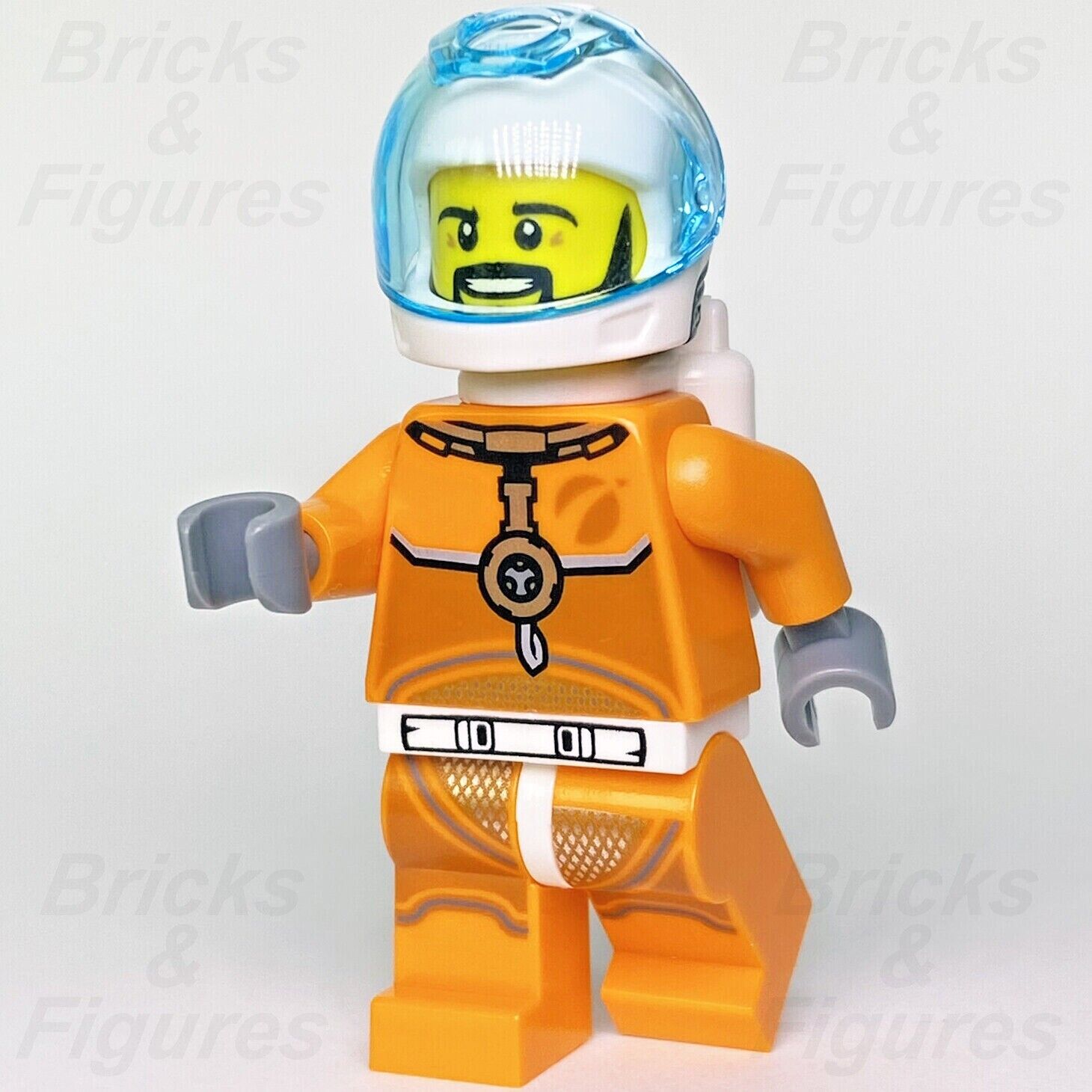 Town City LEGO Astronaut Male - Orange Spacesuit Minifigure 60226 60229 cty1063 - Bricks & Figures