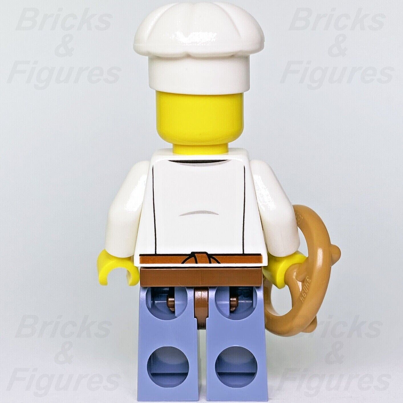 Town City LEGO Baker with Brown Apron White Chef Toque Minifigure 60306 cty1268 - Bricks & Figures
