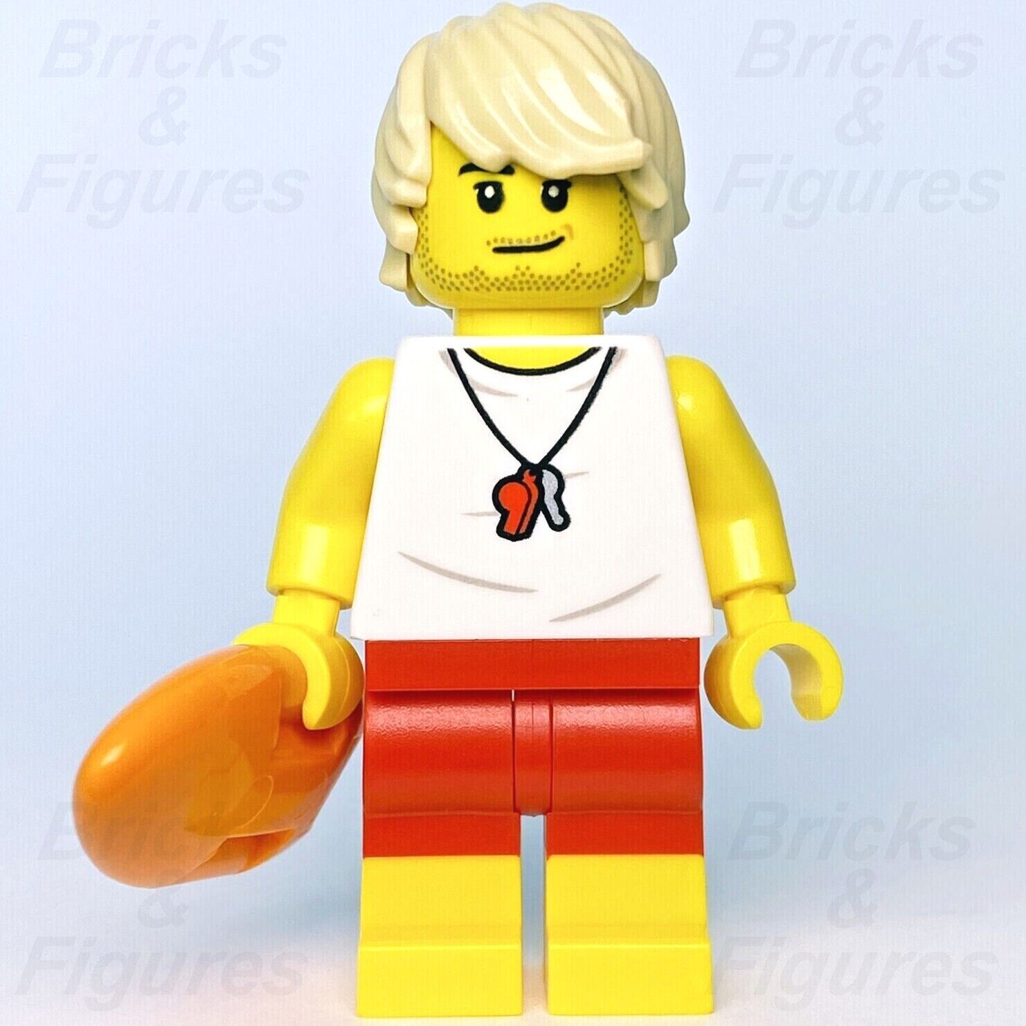 Town City LEGO Beach Lifeguard Recreation Minifigure 60328 cty1388 Life Guard - Bricks & Figures