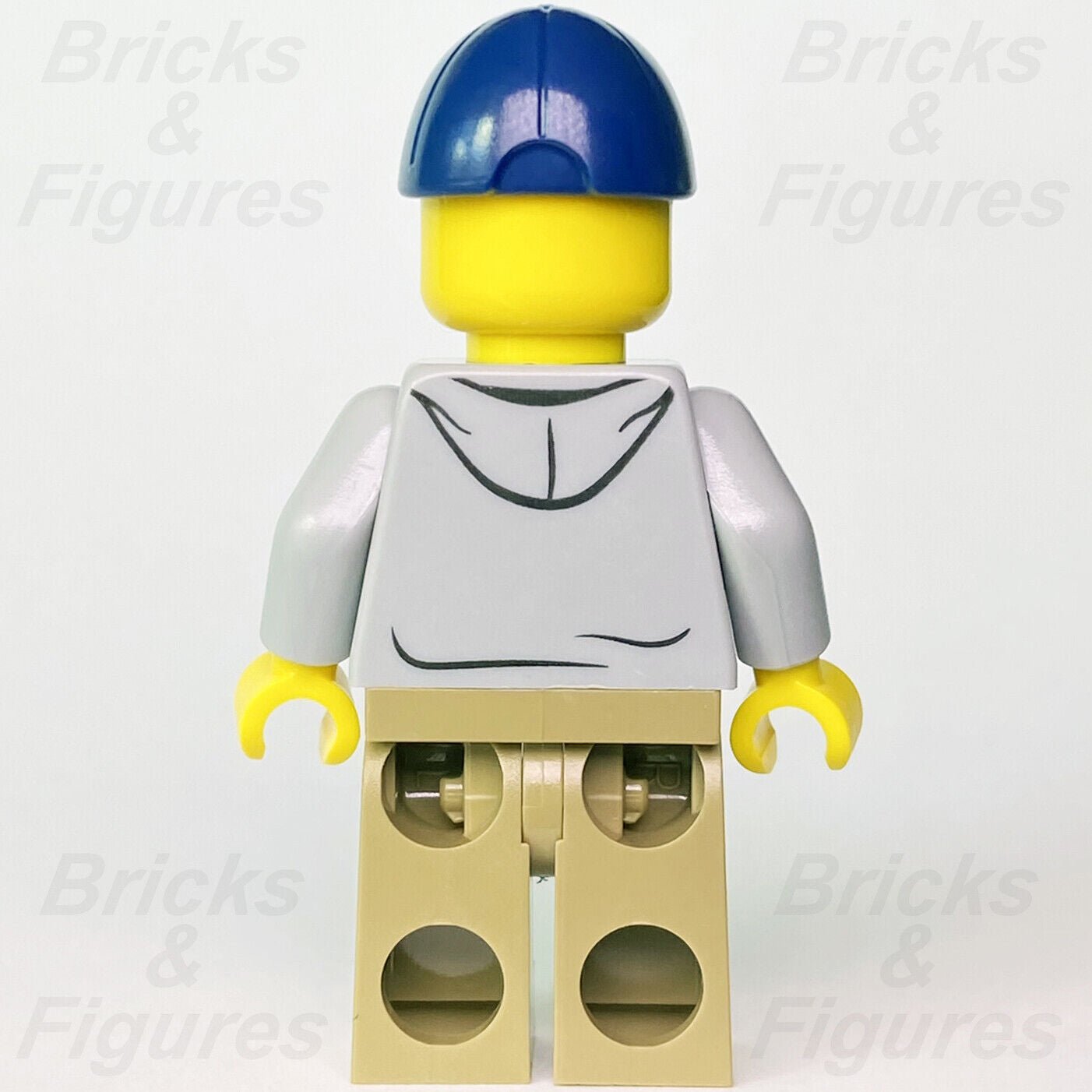 Town City LEGO Dad Dark Blue Cap Grey Hoodie Building Minifigure 60291 cty1232 - Bricks & Figures