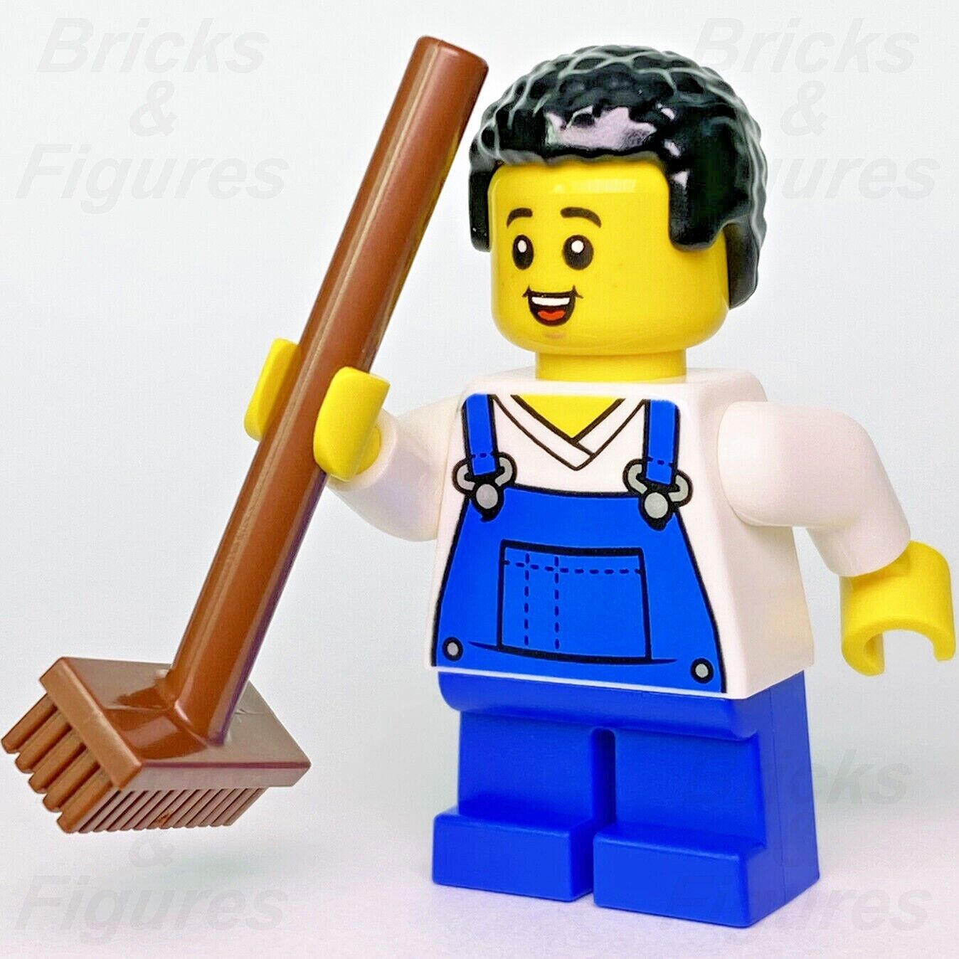 Town City LEGO Farmer Boy with Broom Barn Farm Minifigure 60346 cty1443 Farming - Bricks & Figures