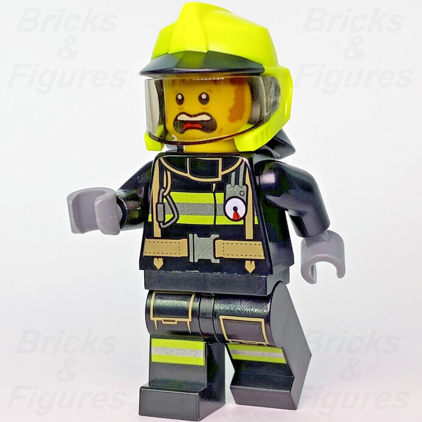 Town City LEGO Fireman Clemmons Firefighter Fire Minifigure 60321 cty1358 New - Bricks & Figures