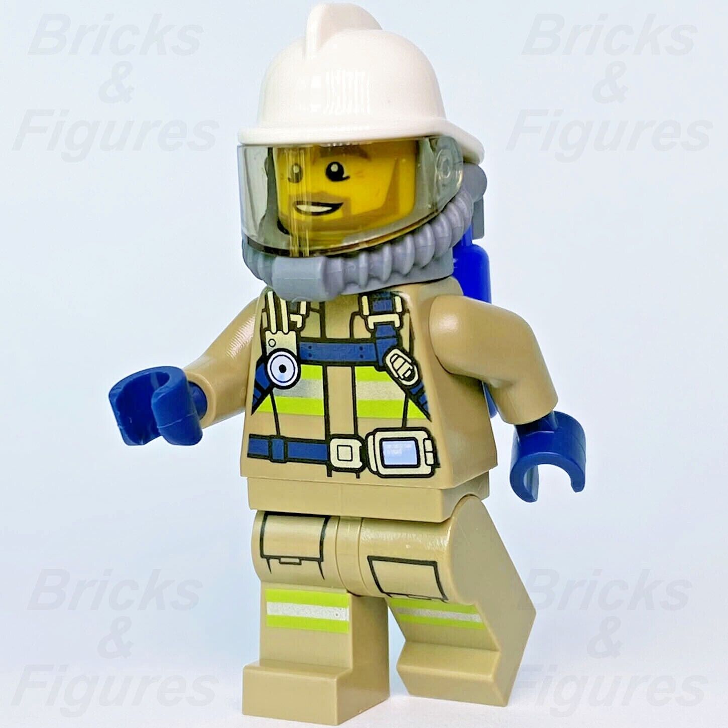 Town City LEGO Fireman Firefighter Breathing Gear Fire Minifigure 60321 cty1359 - Bricks & Figures