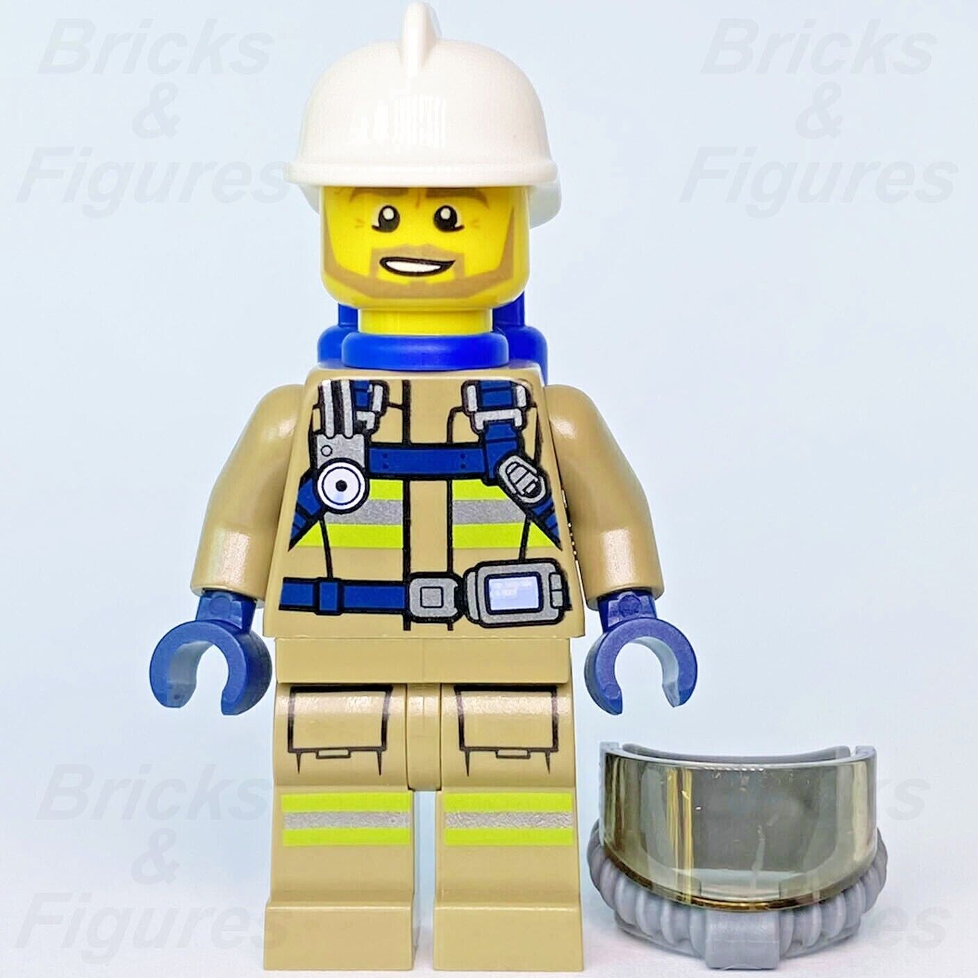 Town City LEGO Fireman Firefighter Breathing Gear Fire Minifigure 60321 cty1359 - Bricks & Figures