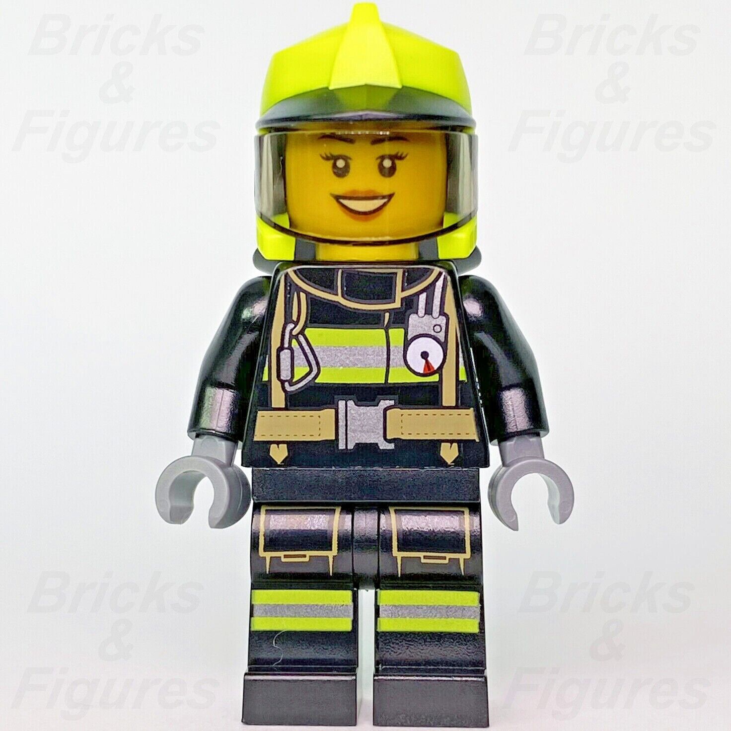 Town City LEGO Firewoman Firefighter Fire Minifigure 60321 cty1357 Fireman - Bricks & Figures