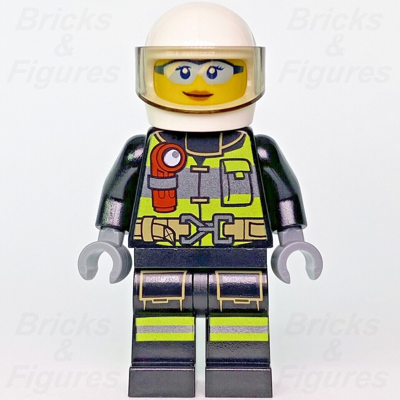 Town City LEGO Firewoman Firefighter Fire Minifigure 60321 Fireman cty1355 New - Bricks & Figures