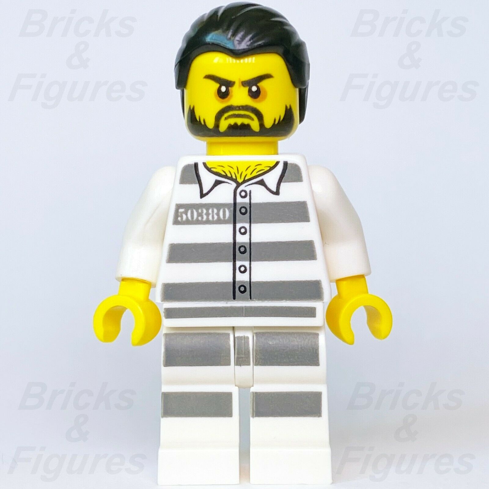 Town City LEGO Jail Prisoner 50380 with Beard Mountain Police Minifigure 60174 - Bricks & Figures
