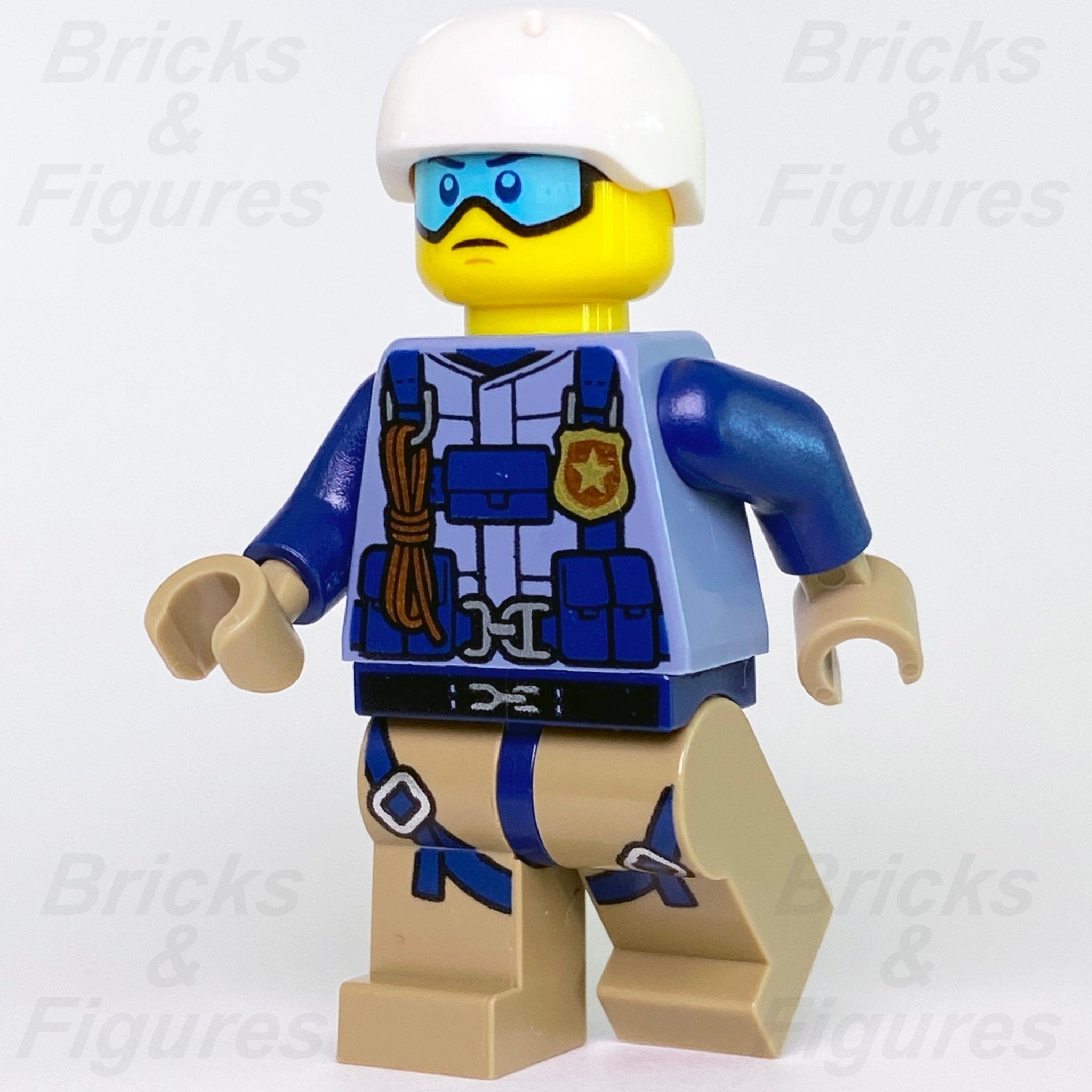 Town City LEGO Mountain Police Officer Male Minifigure 60173 cty0853 - Bricks & Figures